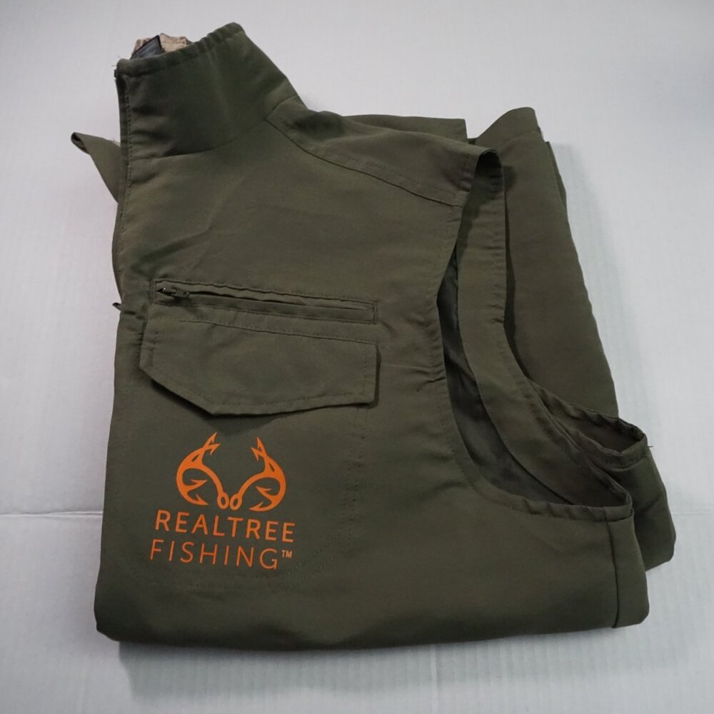 Realtree Fishing Olive Green Utility Vest Size L/G – Multi Pocket Outdoor - Picture 5 of 5